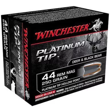 Winchester S44PTHP .44 Mag 250GR Platinum Tip HP 20 Rounds