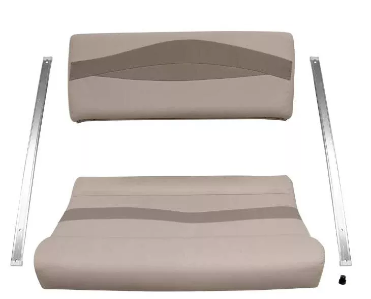 Wise Premier Pontoon Flip-Flop Seat Cushion Set, Stone/Mocha Java/Khaki• BM1152-1066