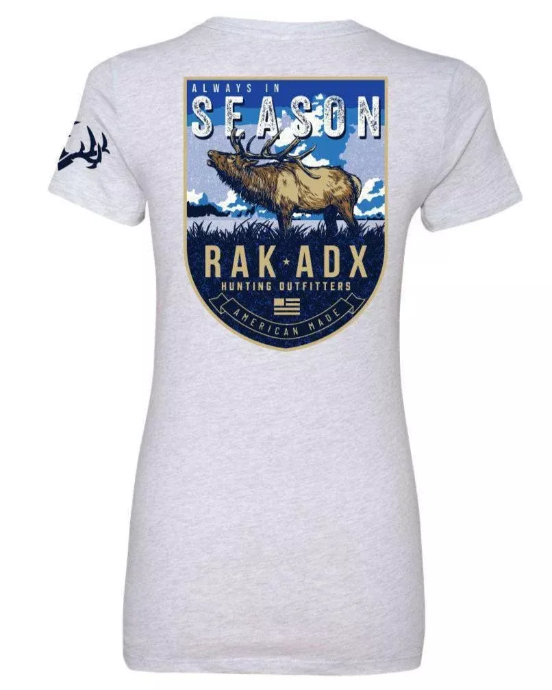 Womens Always In Season Elk Tee