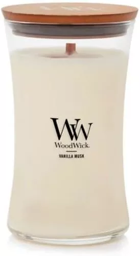 WoodWick Large Hourglass Candle – Vanilla Musk #1743601