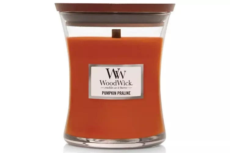 WoodWick Medium Hourglass Candle – Pumpkin Praline #1720912