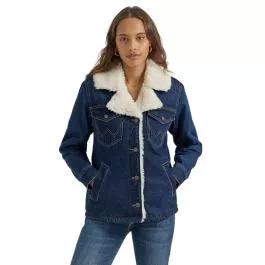 Wrangler Women’s Sherpa Lined Denim Range Coat