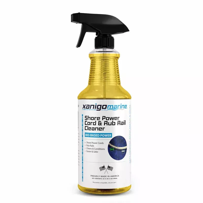 Xanigo Marine Shore Power CordRub Rail Cleaner – 32oz