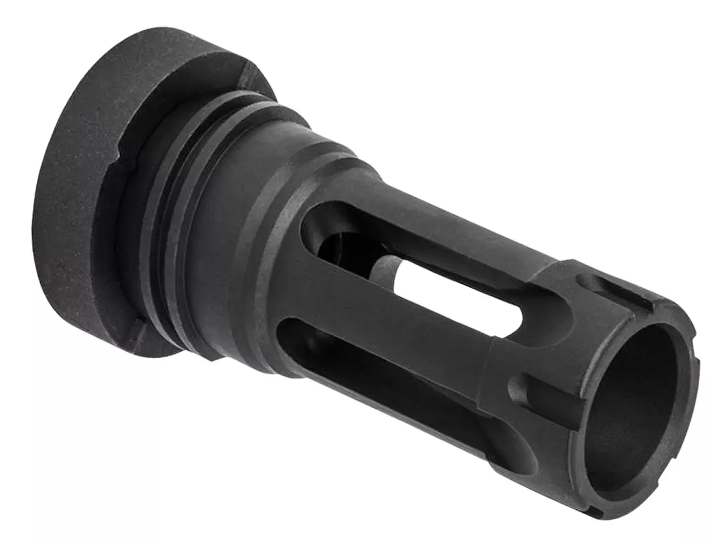 Yankee Hill Phantom Q.D. Flash Hider Black Steel with 5/8″-24 tpi Threads, Aggressive Teeth & Dust Enclosure for 30 Cal AR-Platform