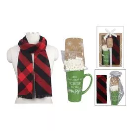Young’s Inc Christmas Mug & Scarf Gift Set