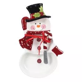 Young’s Inc Snowman Chip/Dip w/Spreader