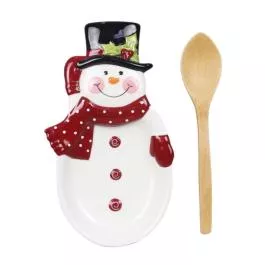 Young’s Inc Snowman Spoon Rest w/Spoon